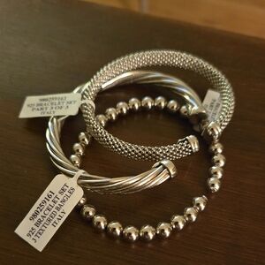 925 Elegant Silver Bracelet Set NWT